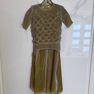 Sheer Two-Piece Dress Set by Yoshiki Hishinuma! 
Amazing outfit 🎄💖 Very Unique